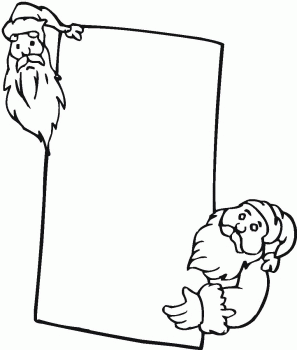 List do Świętego Mikołaja kolorowanka do druku